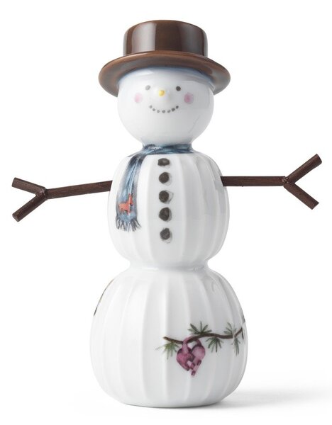 Statuetta natalizia in porcellana (altezza totale 11,5 cm) Hammershøi Snowman – Kähler Design