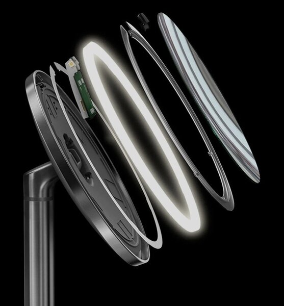Specchio per make-up con illuminazione/con ingrandimento (5x) ø 20 cm Sensor Trio – simplehuman