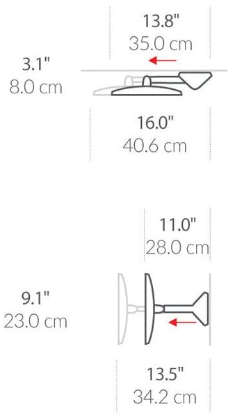 Specchio da parete/per make-up con illuminazione/con ingrandimento (5x) ø 20 cm Sensor – simplehuman