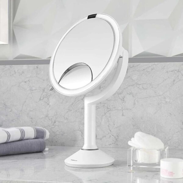Specchio per make-up con illuminazione/con ingrandimento (5x) ø 20 cm Sensor Trio – simplehuman