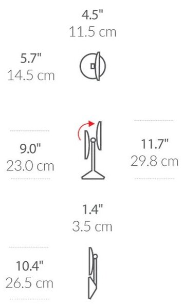 Specchio per make-up con illuminazione/con ingrandimento (10x) ø 12 cm Travel – simplehuman