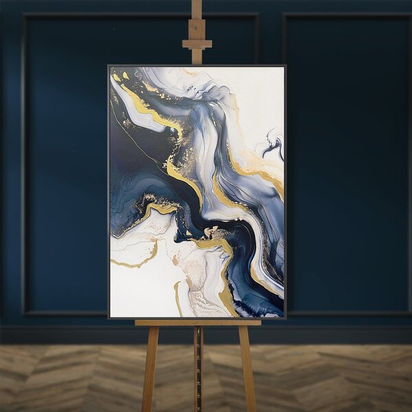Quadro con elementi dipinti a mano 70x100 cm Sky – Styler