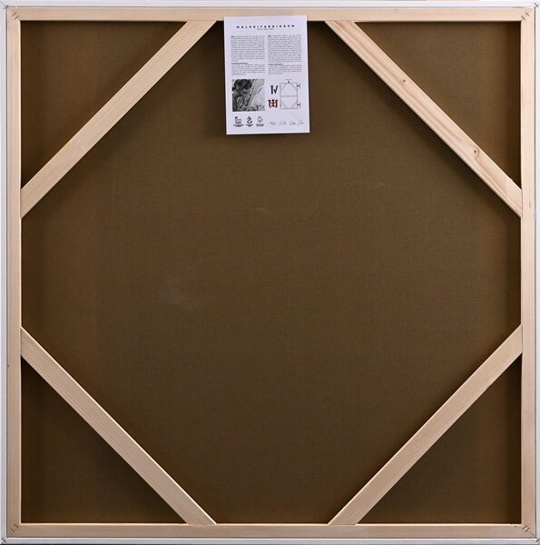 Quadro con elementi dipinti a mano 102x102 cm Confidential Yellow – Malerifabrikken