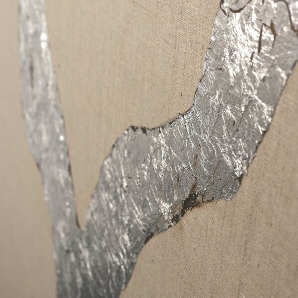 Quadro dipinto a mano 90x120 cm Wild Horizon Silver - Malerifabrikken