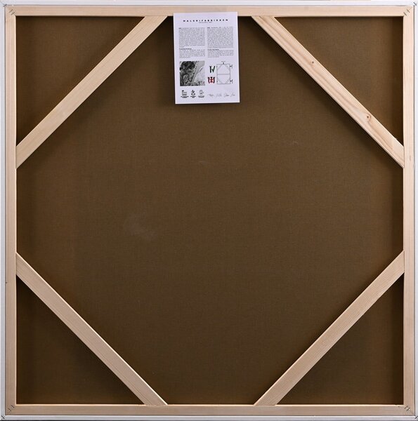 Quadro con elementi dipinti a mano 102x102 cm Confidential Green – Malerifabrikken