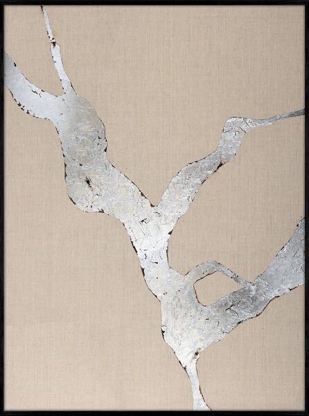 Quadro dipinto a mano 90x120 cm Wild Horizon Silver - Malerifabrikken