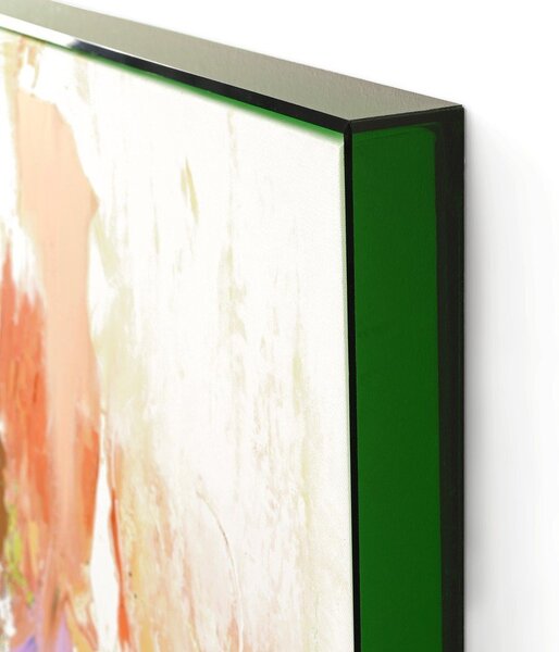 Quadro con elementi dipinti a mano 102x102 cm Confidential Green – Malerifabrikken