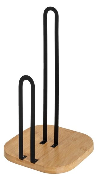 Portarotolo da cucina verticale nero/di colore naturale in metallo – Casa Selección