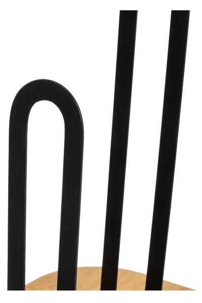 Portarotolo da cucina verticale nero/di colore naturale in metallo – Casa Selección