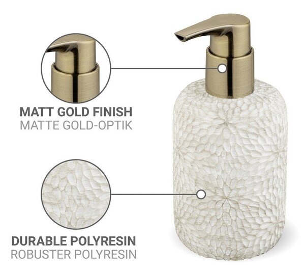 Dispenser per sapone bianco in poliresina 300 ml Montalfano – Wenko