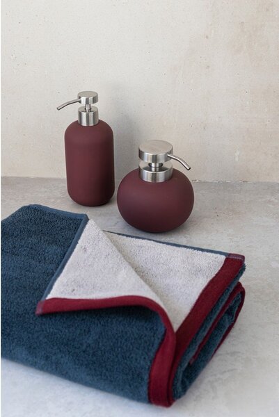 Dispenser per sapone viola scuro in ceramica 120 ml Lotus Play – Mette Ditmer Denmark