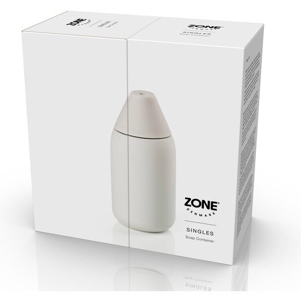 Dispenser per sapone grigio chiaro in silicone 300 ml Singles – Zone