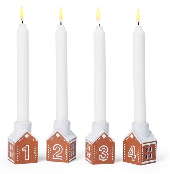 Portacandela in ceramica per avvento Gingerbread – Kähler Design