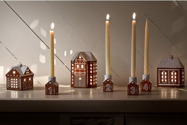 Portacandela in ceramica per avvento Gingerbread – Kähler Design