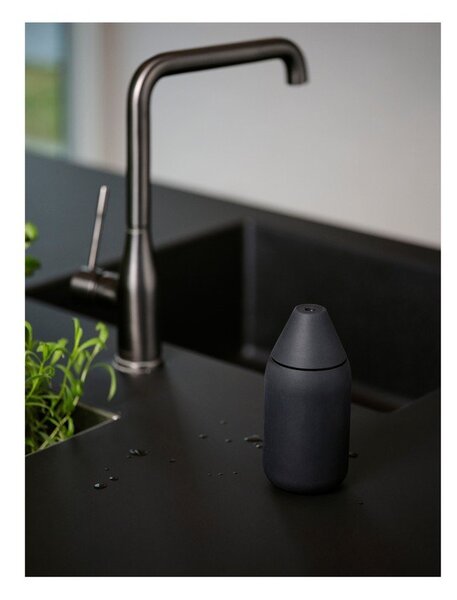 Dispenser per sapone nero in silicone 300 ml Singles – Zone