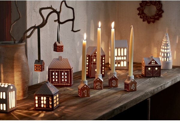 Portacandela in ceramica per avvento Gingerbread – Kähler Design