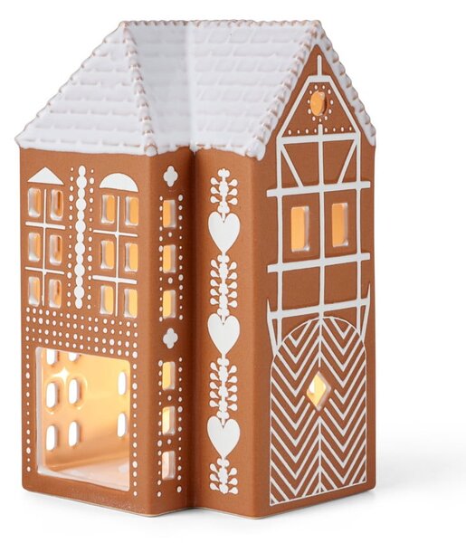 Portacandela in ceramica per lumino Gingerbread Lighthouse – Kähler Design