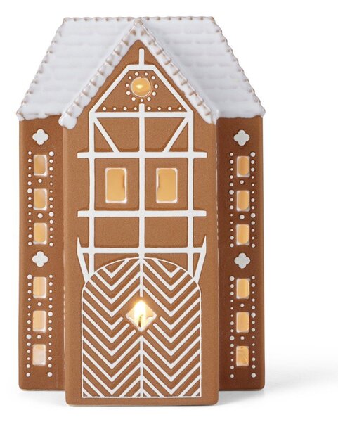 Portacandela in ceramica per lumino Gingerbread Lighthouse – Kähler Design