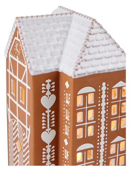 Portacandela in ceramica per lumino Gingerbread Lighthouse – Kähler Design