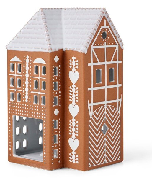Portacandela in ceramica per lumino Gingerbread Lighthouse – Kähler Design