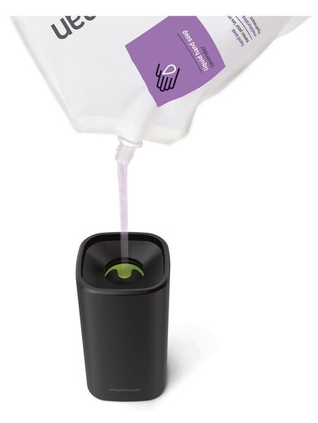 Dispenser di sapone in acciaio nero opaco 295 ml - simplehuman