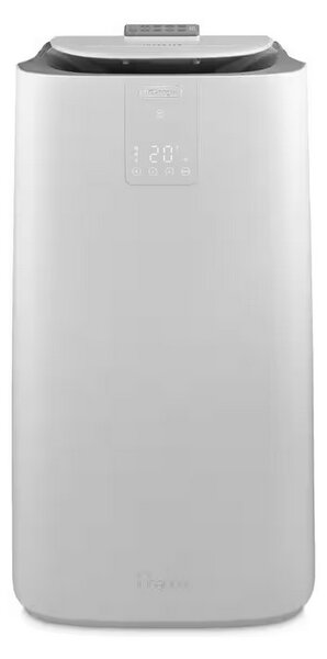 DeLonghi Condizionatore Portatile 13000 Btu Climatizzatore Classe A con Funzione Deumidificatore colore Bianco/Grigio - AP130I Pinguino GentleJet I