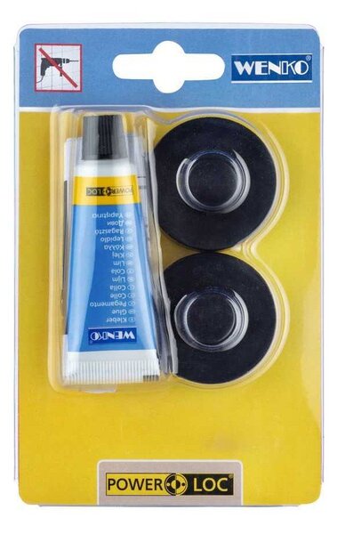 Set di accessori per il bagno nero in metallo autoportante Classic - Wenko