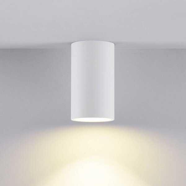 Deko-Light Faretto CAN, bianco, IP44, Ø 6 cm, metallo, GU10 dimmerabile, Bianco / Opale, Bagno, Alluminio, Downlight