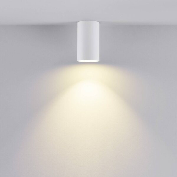 Deko-Light Faretto CAN, bianco, IP44, Ø 6 cm, metallo, GU10 dimmerabile, Bianco / Opale, Bagno, Alluminio, Downlight