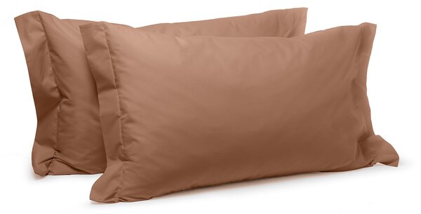 Coppia Di Federe STANDARD Percalle Tinta Unita CAMEL Percalle Caleffi