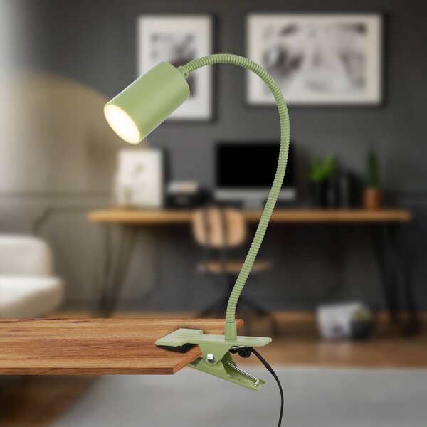 Briloner Lampada con morsetto Fleks, Verde, Studio / Ufficio, Metallo, Lampada con morsetto