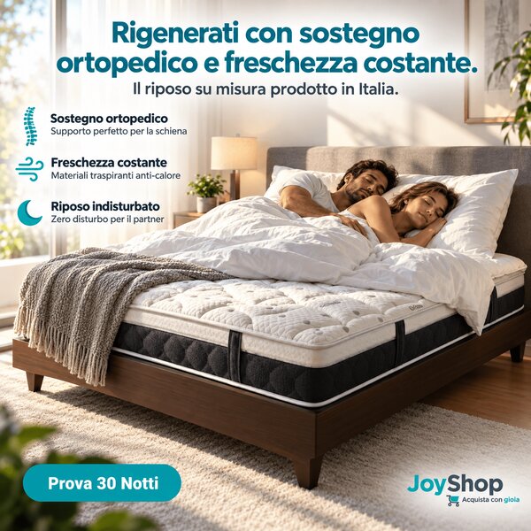 Materasso Memory Gel PolarGel – 7 Zone, 25 cm, Antistatico | RIGENERA 80x190 Singolo standard