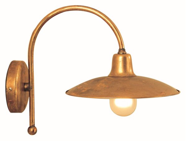 TEO AC25 APPLIQUE IN OTTONE NATURALE O VERNICIATO IN ANTRACITE O RUGGINE