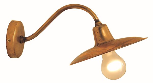 TEO A20 APPLIQUE IN OTTONE NATURALE O VERNICIATO IN ANTRACITE O RUGGINE