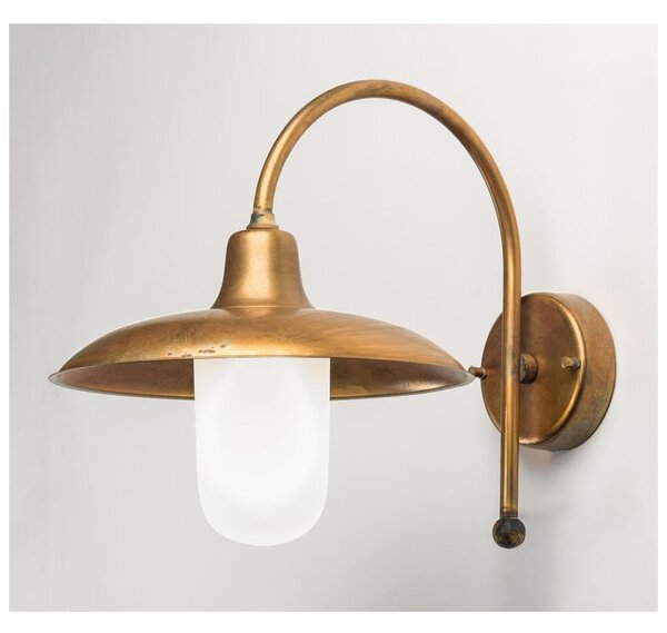 ERA APPLIQUE DA ESTERNO IN OTTONE NATURALE O VERNICIATO DI ANTRACITE O CORTEN IP43