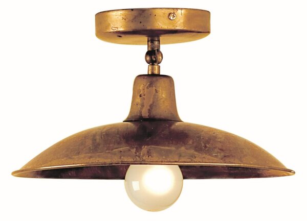 TEO PL30 PLAFONIERA IN OTTONE NATURALE O VERNICIATO IN ANTRACITE O RUGGINE