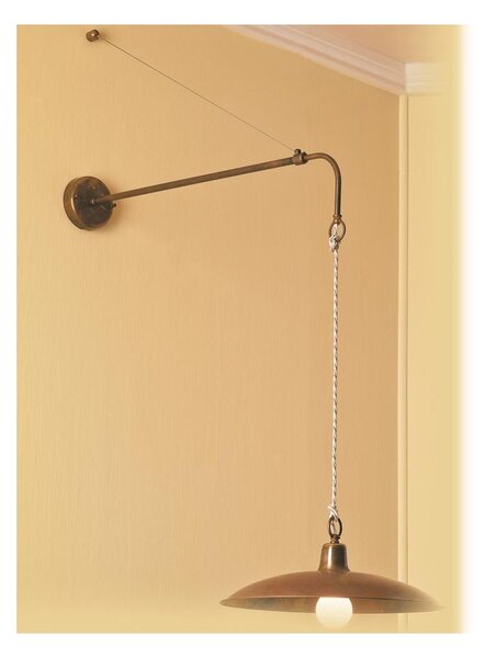TEO BR APPLIQUE IN OTTONE NATURALE O VERNICIATO IN ANTRACITE O RUGGINE