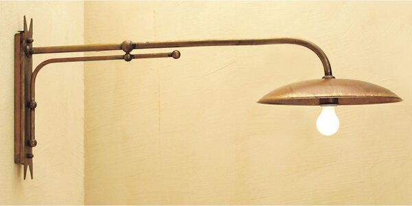 ERA LAMPADA PER ESTERNO IN OTTONE NATURALE O VERNICIATO IN ANTRACITE O CORTEN