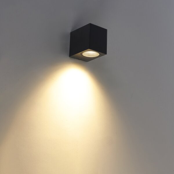 Applique da parete moderna nera IP44 - Baleno