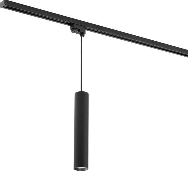Lampada a sospensione Qub Focus Tube - Nero - Monofase - GU10 - Compatibile con LED - Regolabile in altezza