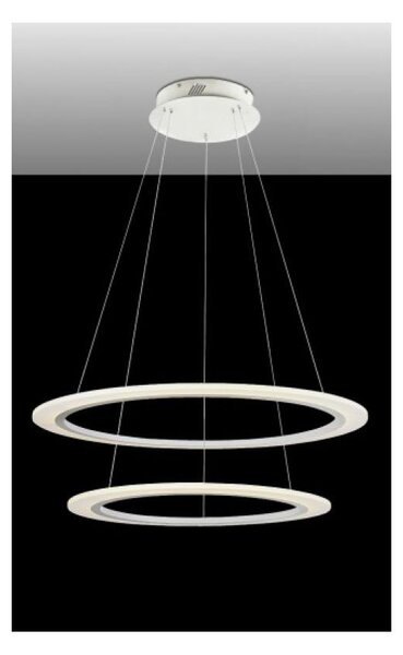 2307 SOSPENSIONE IN METALLO BIANCO E DIFFUSORI IN ACRILICO A LED DA 36W