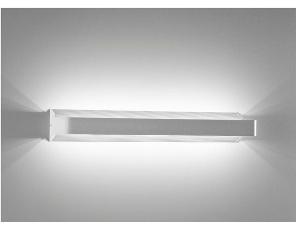 909 APPLIQUE GRANDE IN ALLUMINIO VERNICIATO DI BIANCO A LED INTEGRATO DA 18W