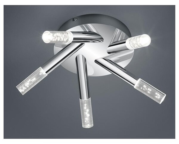 BOLSA PL5 PLAFONIERA IN METALLO CROMATO A LED INTEGRATO IP44