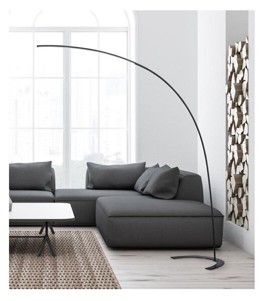 SHANGHAI PIANTANA AD ARCO IN METALLO A LED 18W DIMMERABILE INTEGRATO IN 2 COLORI