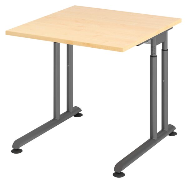 Bümö Scrivania Serie-Z - Decorazione: acero, dimensioni: 80 x 80 cm, struttura: grafite