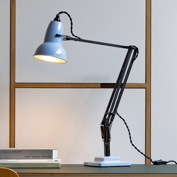 Anglepoise Lampada da tavolo Original 1227, blu opalino/nero, 49 cm 1227, Nero, Studio / Ufficio, Alluminio, Design, Lampada da tavolo