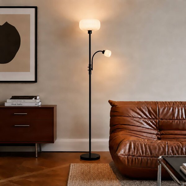 Lampada da terra Ingrid Lindby, Nero, Soggiorno / Sala da pranzo, Metallo, Lampada da terra