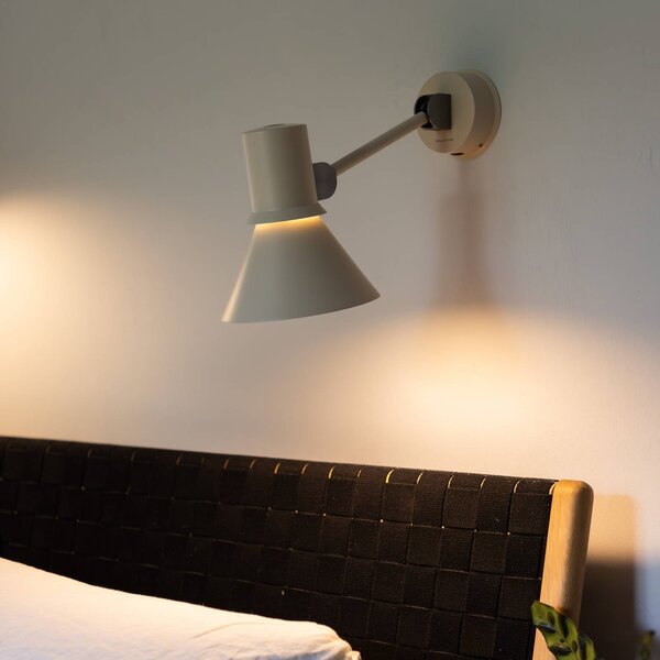 Anglepoise Applique da parete Type 80 W2, dimmerabile, Crema / Ambra, Soggiorno / Sala da pranzo, Alluminio, Design, Applique