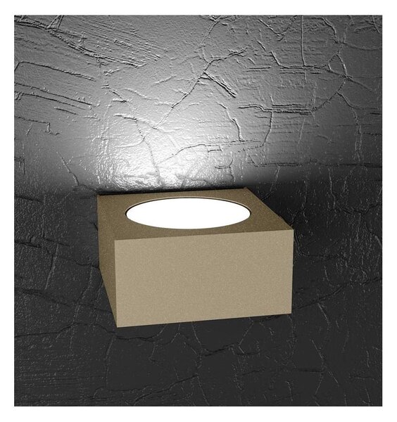 PLATE APPLIQUE MONOEMISSIONE IN METALLO 4 COLORI CON LAMPADINA LED SOSTITUIBILE