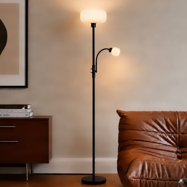 Lampada da terra Ingrid Lindby, Nero, Soggiorno / Sala da pranzo, Metallo, Lampada da terra